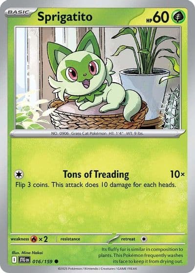 Sprigatito SV09: Journey Together Pokemon card