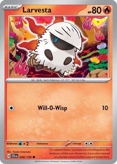 Larvesta SV09: Journey Together Pokemon card