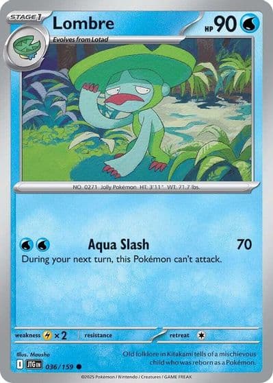 Lombre SV09: Journey Together Pokemon card