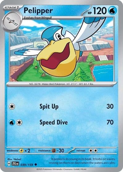 Pelipper SV09: Journey Together Pokemon card