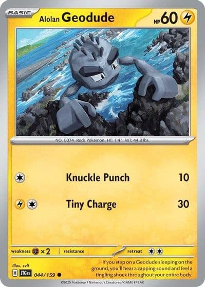 Alolan Geodude SV09: Journey Together Pokemon card