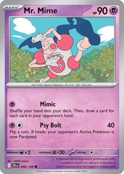 Mr. Mime SV09: Journey Together Pokemon card