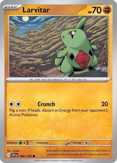 Larvitar SV09: Journey Together Pokemon card