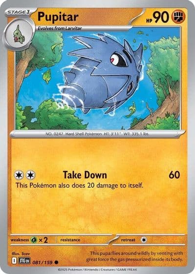 Pupitar SV09: Journey Together Pokemon card