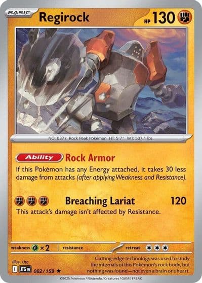 Regirock SV09: Journey Together Pokemon card
