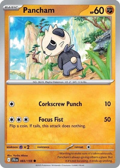 Pancham SV09: Journey Together Pokemon card