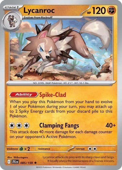 Lycanroc SV09: Journey Together Pokemon card