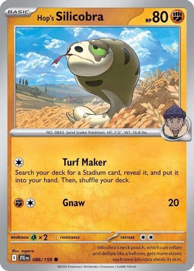 Hop's Silicobra SV09: Journey Together Pokemon card