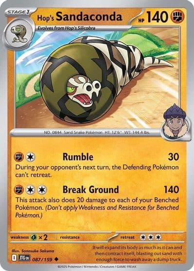 Hop's Sandaconda SV09: Journey Together Pokemon card
