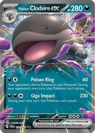 Paldean Clodsire ex SV09: Journey Together Pokemon card