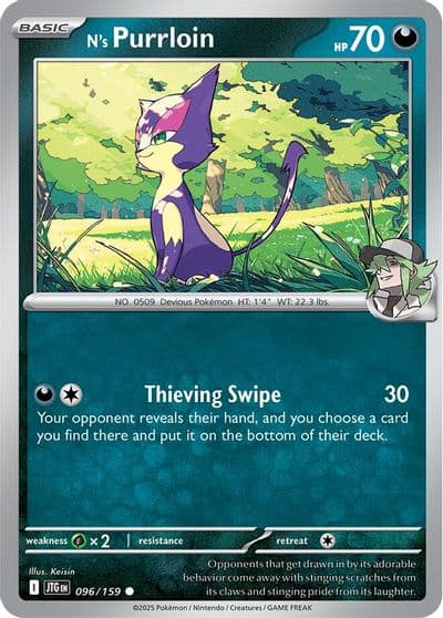 N's Purrloin SV09: Journey Together Pokemon card