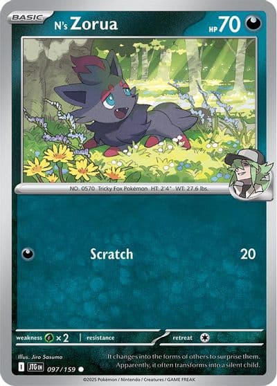 N's Zorua SV09: Journey Together Pokemon card