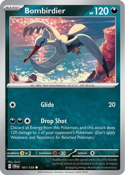 Bombirdier SV09: Journey Together Pokemon card
