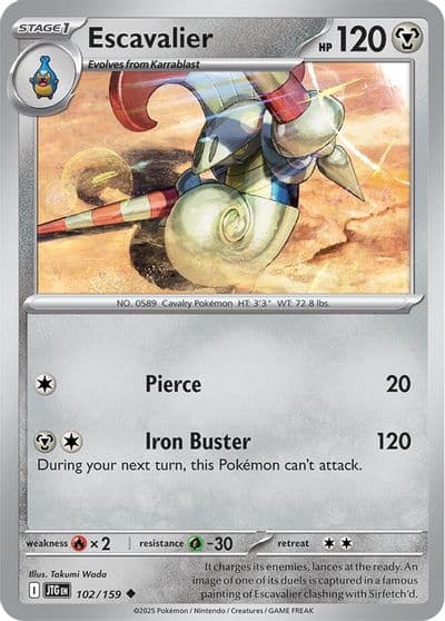 Escavalier SV09: Journey Together Pokemon card