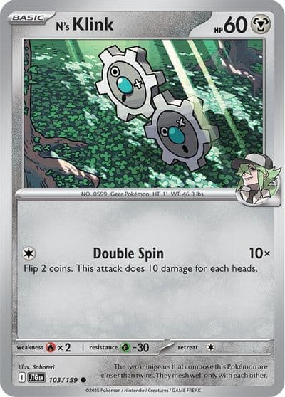 N's Klink SV09: Journey Together Pokemon card