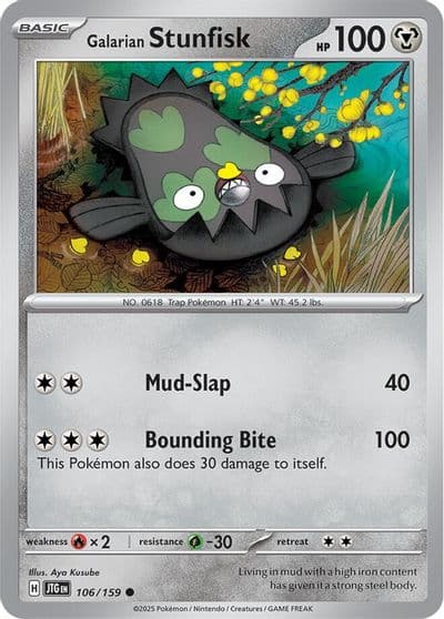 Galarian Stunfisk SV09: Journey Together Pokemon card