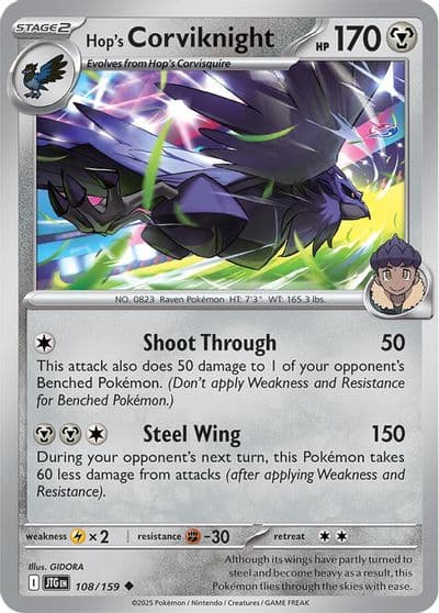 Hop's Corviknight SV09: Journey Together Pokemon card