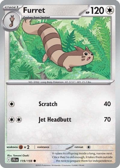 Furret SV09: Journey Together Pokemon card
