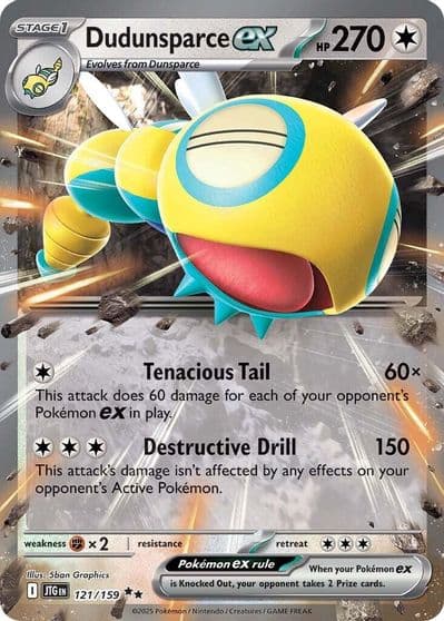 Dudunsparce ex SV09: Journey Together Pokemon card