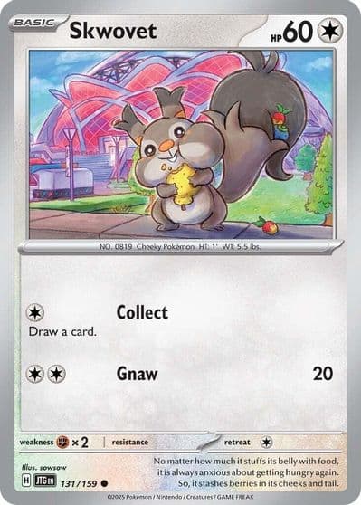 Skwovet SV09: Journey Together Pokemon card