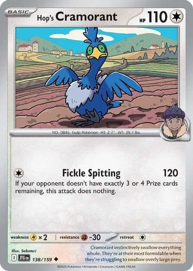 Hop's Cramorant SV09: Journey Together Pokemon card