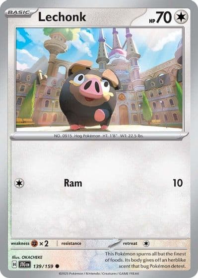 Lechonk SV09: Journey Together Pokemon card