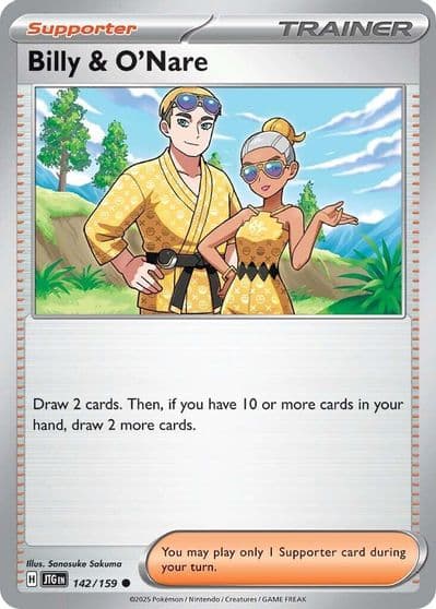 Billy & O'Nare SV09: Journey Together Pokemon card