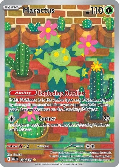 Maractus SV09: Journey Together Pokemon card