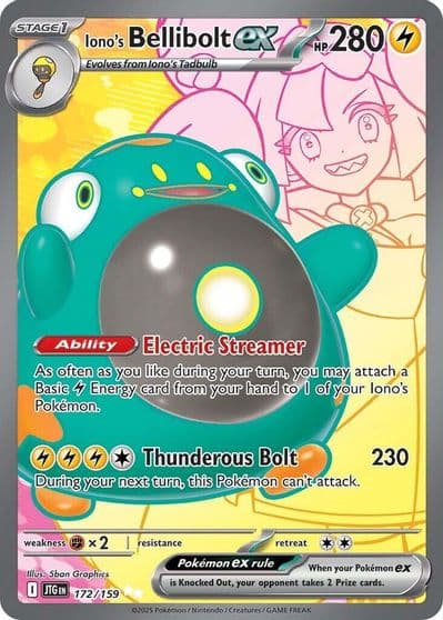 Iono's Bellibolt ex SV09: Journey Together Pokemon card
