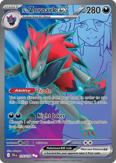 N's Zoroark ex SV09: Journey Together Pokemon card