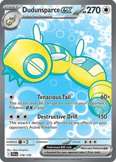 Dudunsparce ex SV09: Journey Together Pokemon card