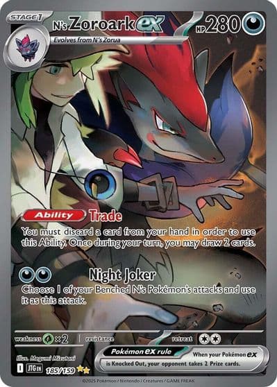 N's Zoroark ex SV09: Journey Together Pokemon card