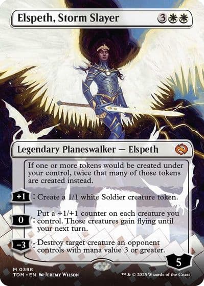 Elspeth Storm Slayer Borderless Tarkir: Dragonstorm Magic card