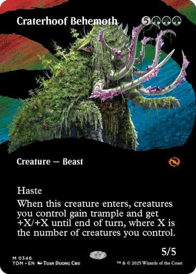 Craterhoof Behemoth Borderless Tarkir: Dragonstorm Magic card