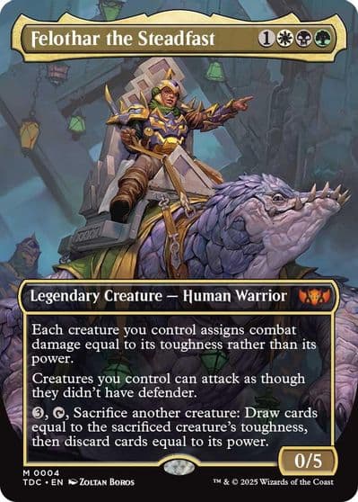 Felothar the Steadfast Borderless Commander: Tarkir: Dragonstorm Magic card