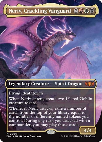Neriv Crackling Vanguard Borderless Commander: Tarkir: Dragonstorm Magic card