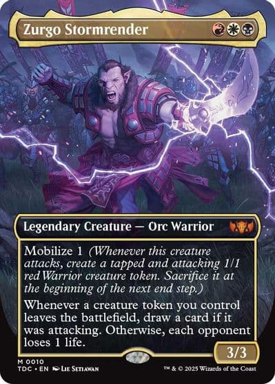 Zurgo Stormrender Borderless Commander: Tarkir: Dragonstorm Magic card