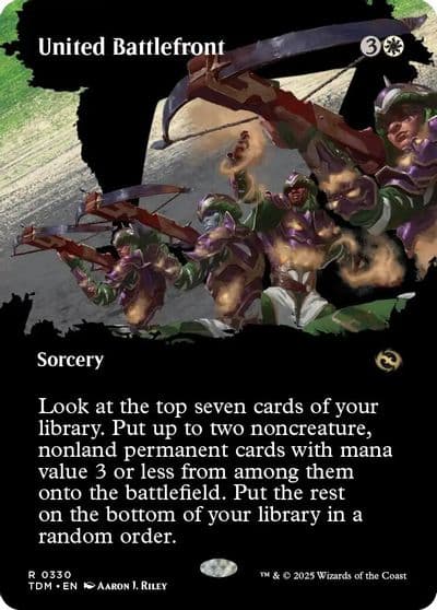 United Battlefront Borderless Tarkir: Dragonstorm Magic card