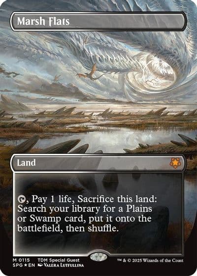 Marsh Flats Borderless Dragonscale Foil Special Guests Magic card