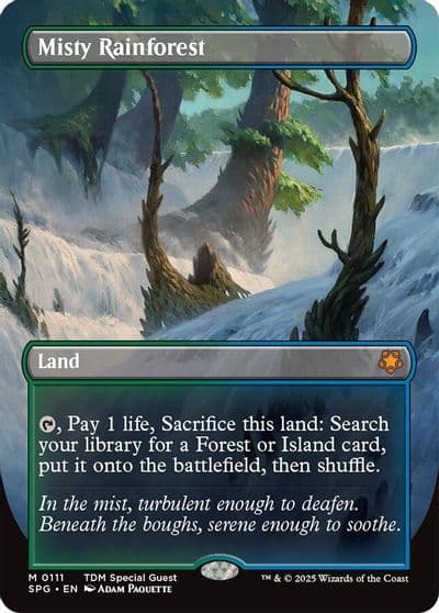 Misty Rainforest Borderless Special Guests Magic card