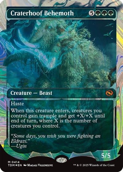 Craterhoof Behemoth Showcase Halo Foil Tarkir: Dragonstorm Magic card