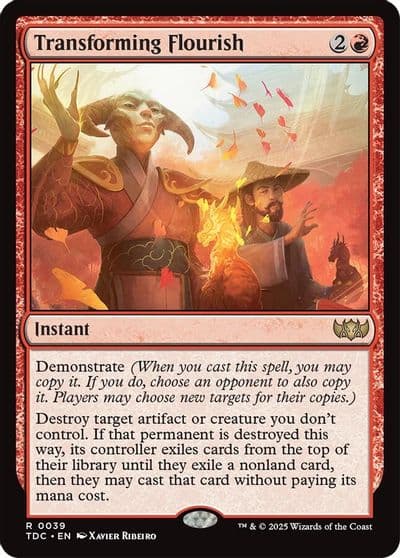 Transforming Flourish Commander: Tarkir: Dragonstorm Magic card