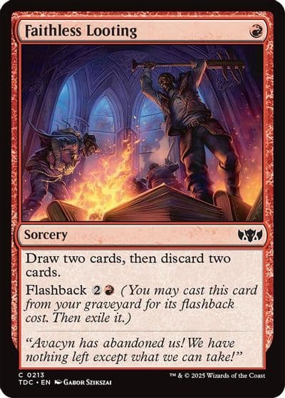 Faithless Looting Commander: Tarkir: Dragonstorm Magic card