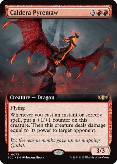 Caldera Pyremaw Extended Art Commander: Tarkir: Dragonstorm Magic card