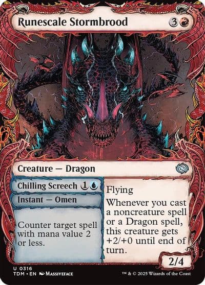 Runescale Stormbrood Showcase Tarkir: Dragonstorm Magic card