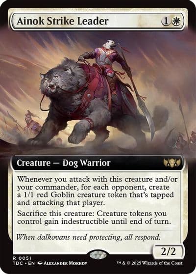 Ainok Strike Leader Extended Art Commander: Tarkir: Dragonstorm Magic card