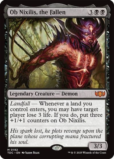 Ob Nixilis the Fallen Commander: Tarkir: Dragonstorm Magic card