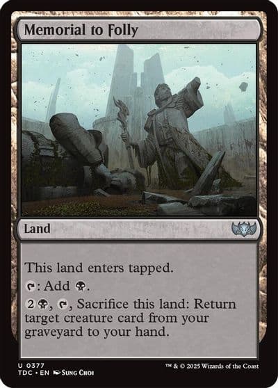 Memorial to Folly Commander: Tarkir: Dragonstorm Magic card