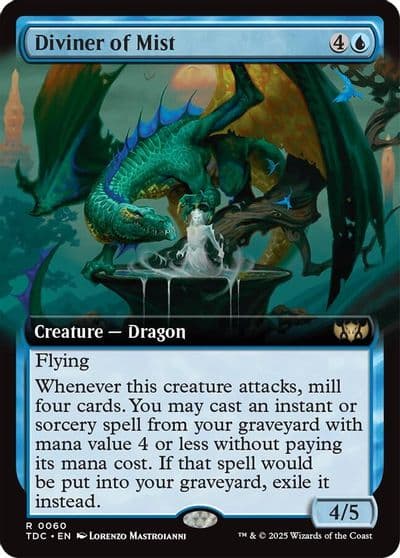 Diviner of Mist Extended Art Commander: Tarkir: Dragonstorm Magic card