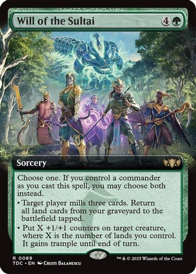 Will of the Sultai Extended Art Commander: Tarkir: Dragonstorm Magic card